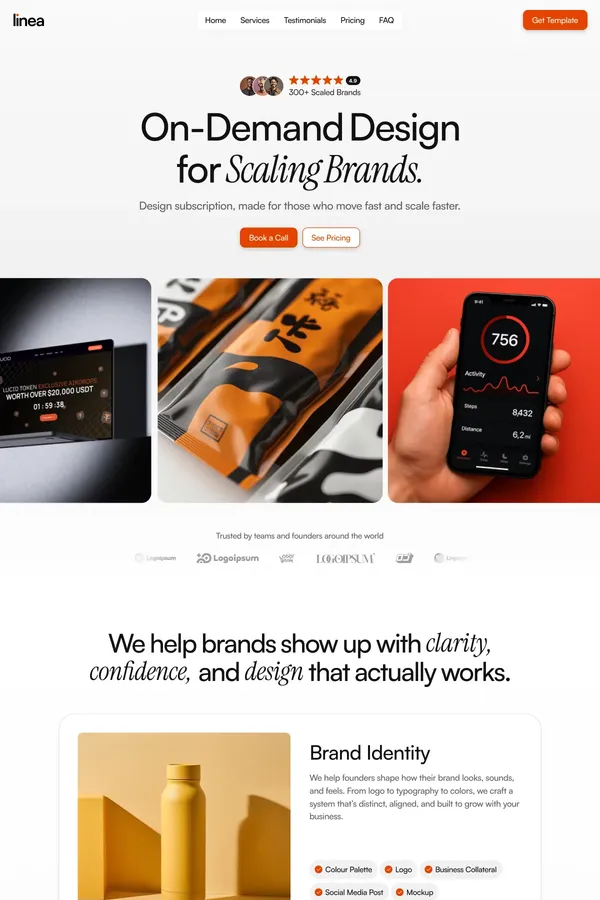 Linea - Design Subscription Template - Template design inspiration