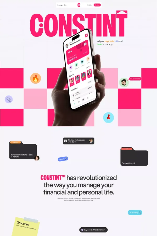 Contint - Webflow HTML Website Template - Template design inspiration