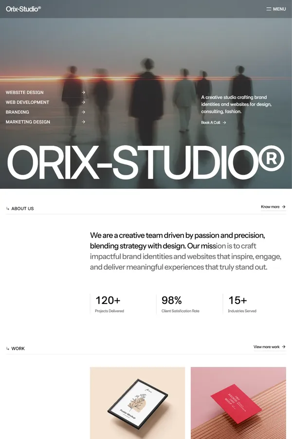 OrixStudio | Creative Agency Template - website design inspiration