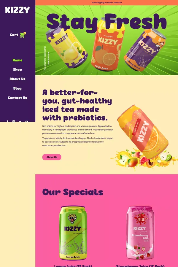 Kizzy - Webflow Ecommerce website template
