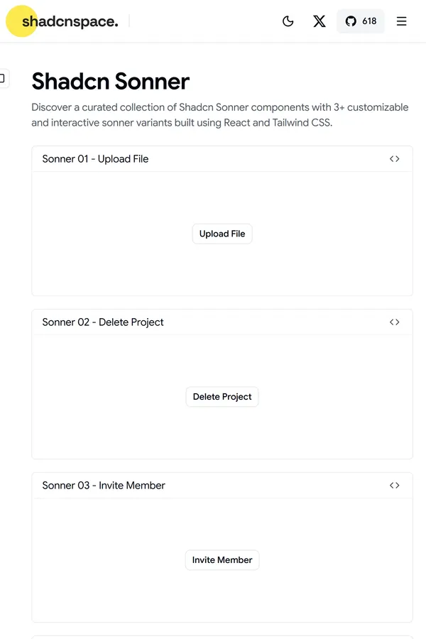 5+ Shadcn Sonner Components for React & Next.js