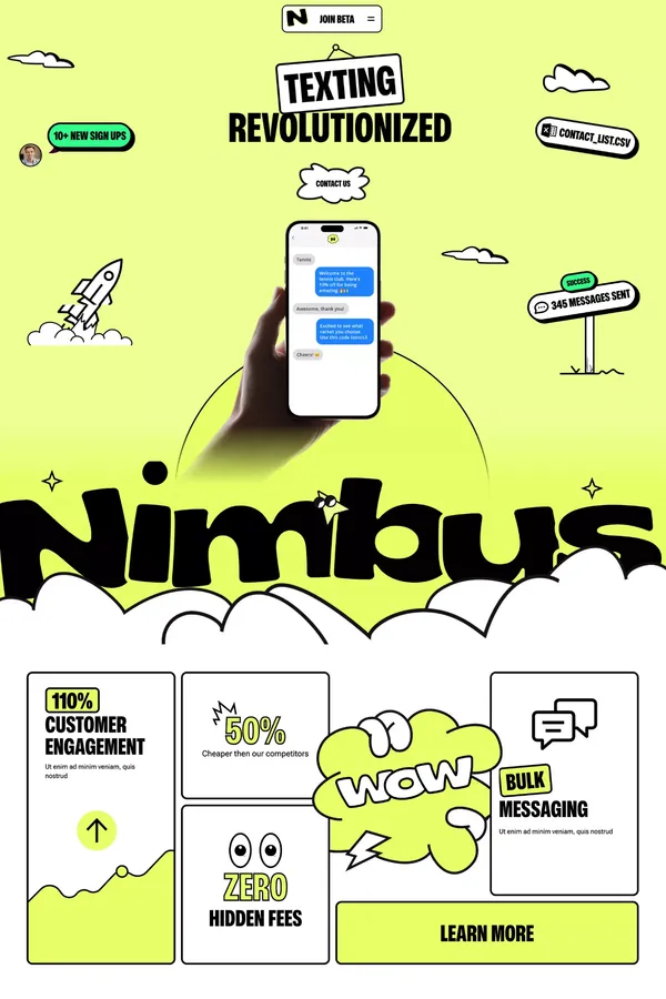 Nimbus - Webflow HTML Website Template - Template design inspiration