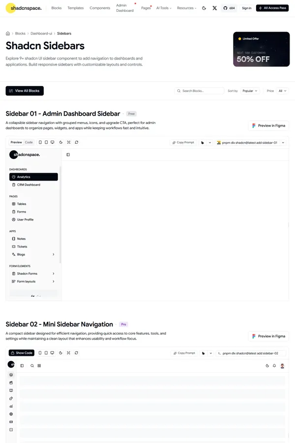 9+ Shadcn Dashboard Sidebar