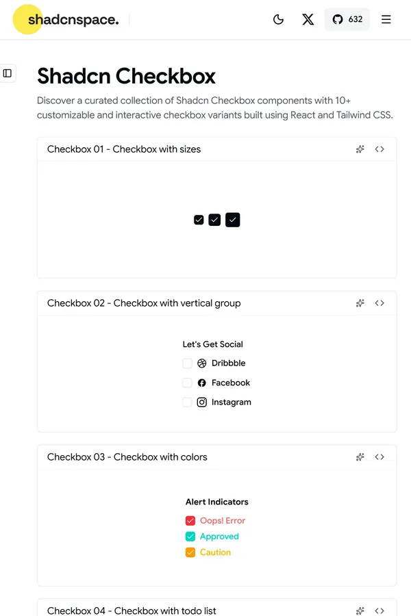 10+ Shadcn Checkbox Components - UI Components and Variants