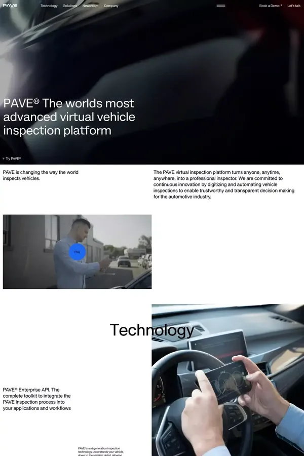 PAVE | Vehicle Inspection API - Landing design inspiration