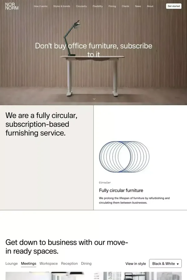 NORNORM - Landing design inspiration