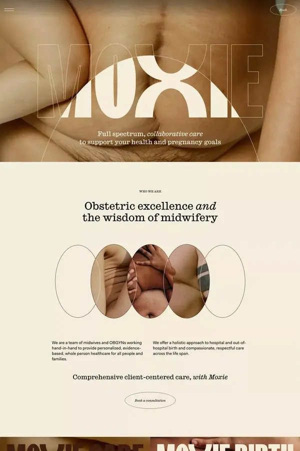 Empowering Women's Health & Maternity Care - Moxie - Landing design inspiration