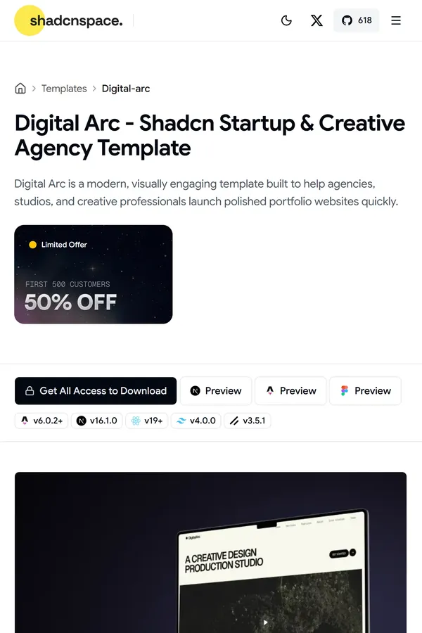 Digital Arc – Next.js Creative Agency & Portfolio Template