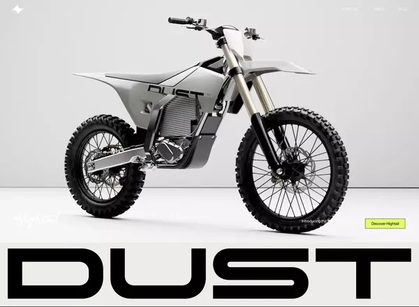 Dust Moto - American Electric Moto - Landing design inspiration