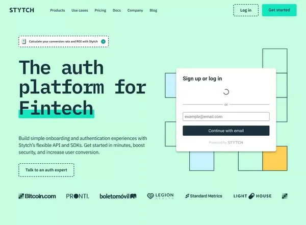 All-in-one platform for authentication and identity management | Stytch - Landing design inspiration