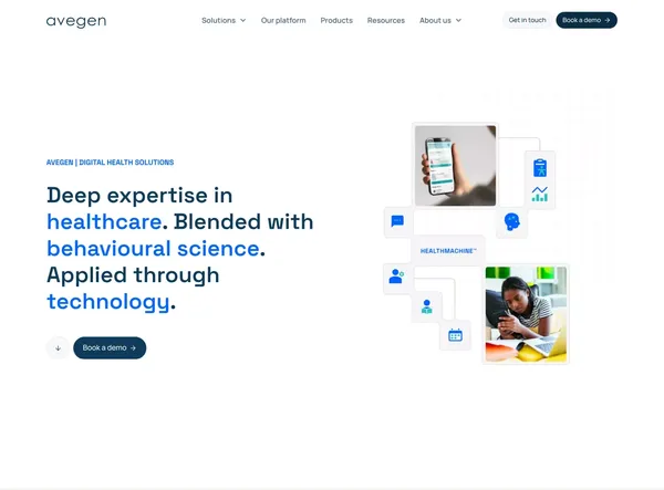 Avegen - Digital Health Solutions | Remote Monitoring Healthcare Companies - Landing design inspiration