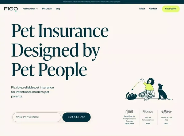 Rated Best Pet Insurance Plans | Figo Pet Insurance - Landing design inspiration