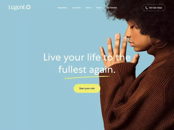 Legent Health - Landing design inspiration