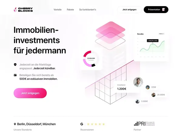Сherryblocks - Landing design inspiration
