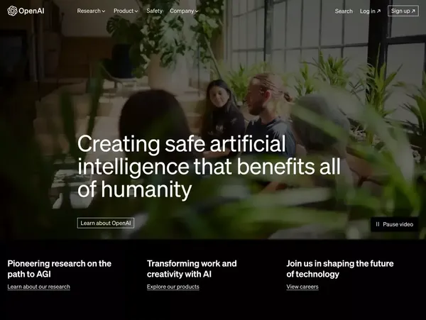 OpenAI - Landing design inspiration