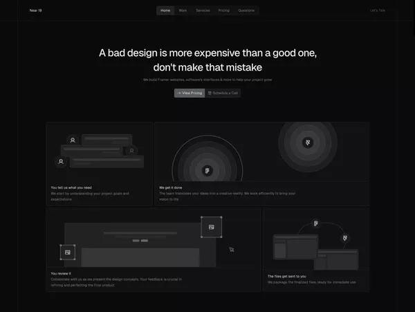 Near Nineteen - Landing design inspiration