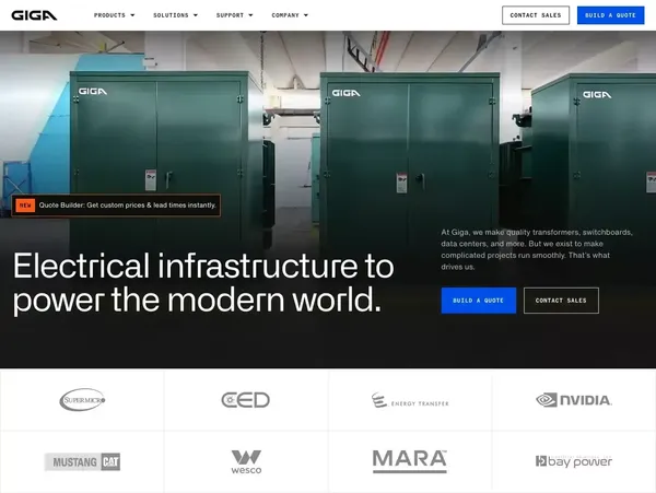 Giga Energy - Landing design inspiration