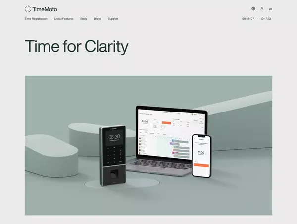 TimeMoto - Zeiterfassung - Landing design inspiration