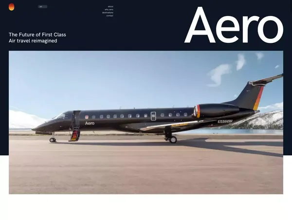 Aero - Landing design inspiration
