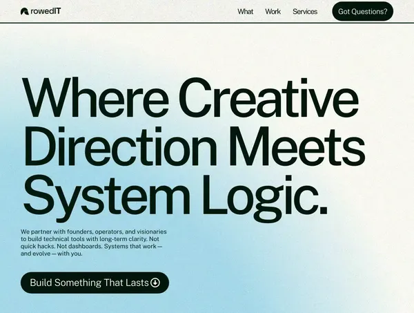 RowedIT - Landing design inspiration