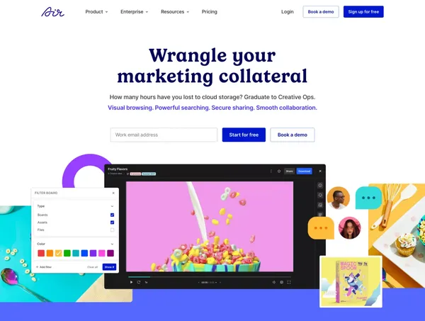 The Creative Operations system for Marketers | Air - Landing design inspiration