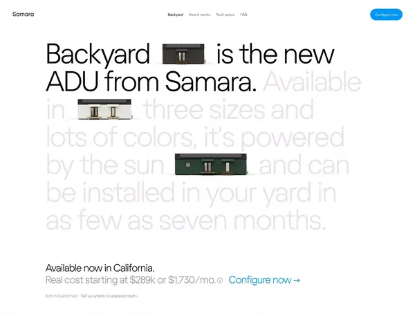 Samara - Landing design inspiration