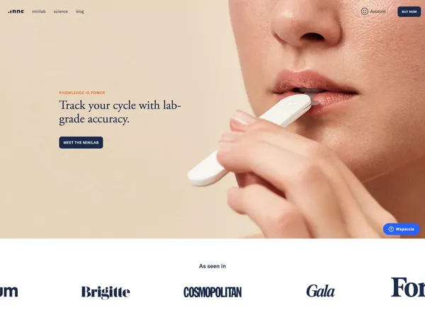 inne | Cycle- & Ovulation Tracker | Progesterone Saliva-Test - Landing design inspiration