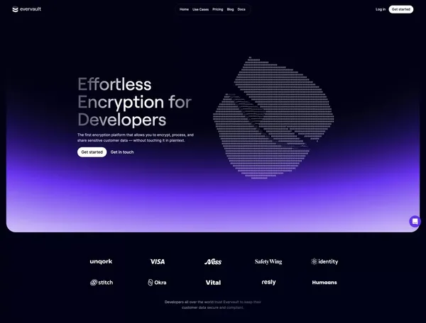 Encryption Platform — Evervault - Landing design inspiration