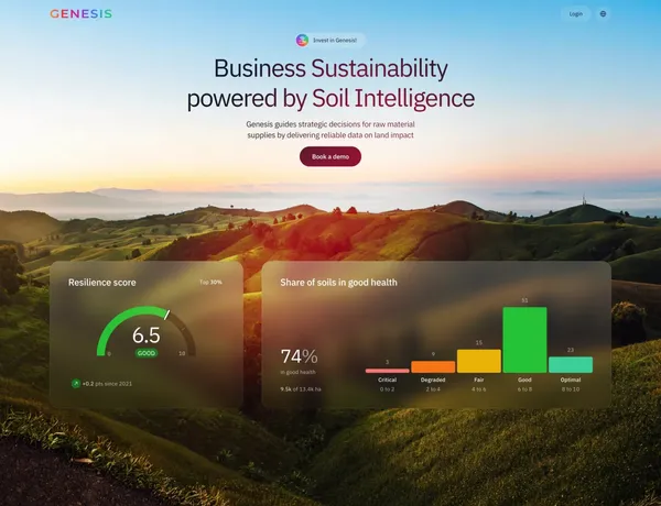 Genesis Soil Intelligence - Landing design inspiration