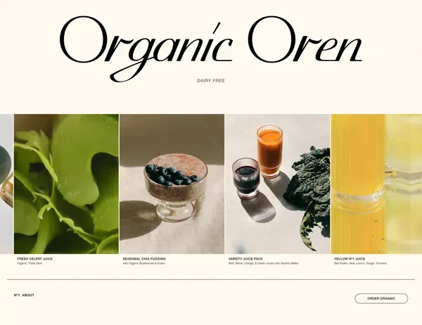 Organic Oren | Los Angeles - Landing design inspiration