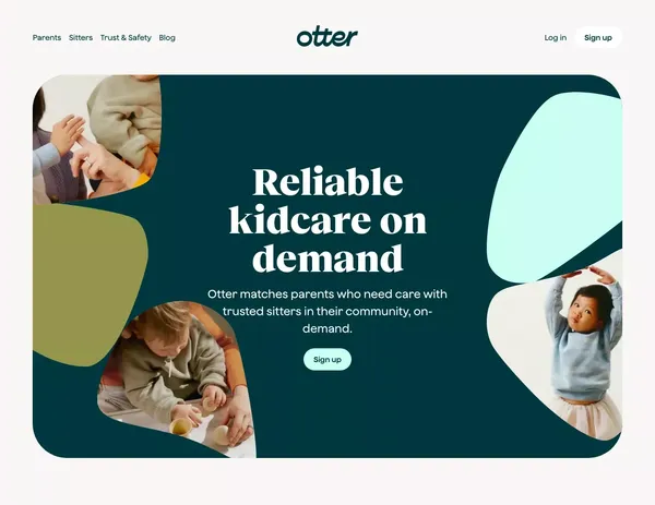 Otter • The Bright Side of Kidcare - Landing design inspiration