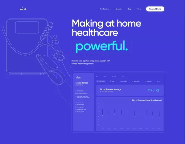 Impilo | Remote Patient Monitoring Devices - Landing design inspiration