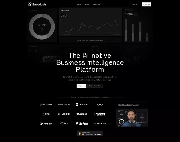 Basedash | The AI-native Business Intelligence Platform - Landing design inspiration