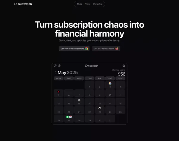 Subwatch - Landing design inspiration