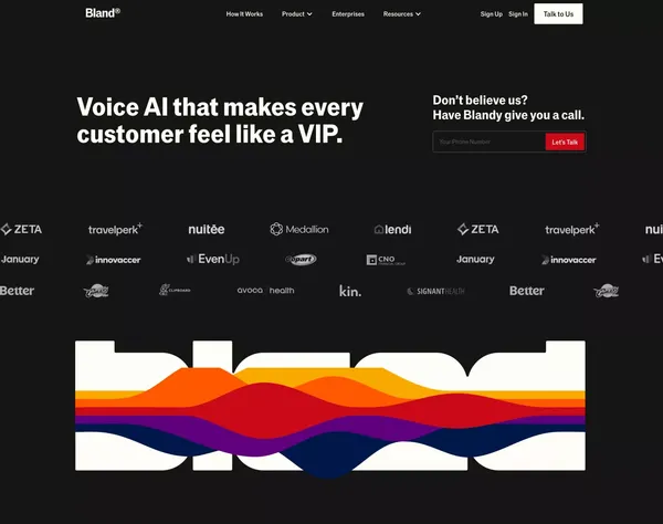 Bland AI | Automate Phone Calls with Conversational AI for Enterprises - Landing design inspiration