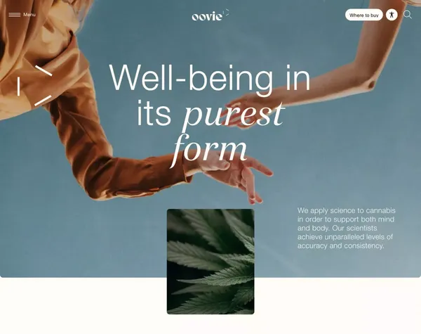 Take care of yourself with our medical cannabis products | Oovie - Landing design inspiration