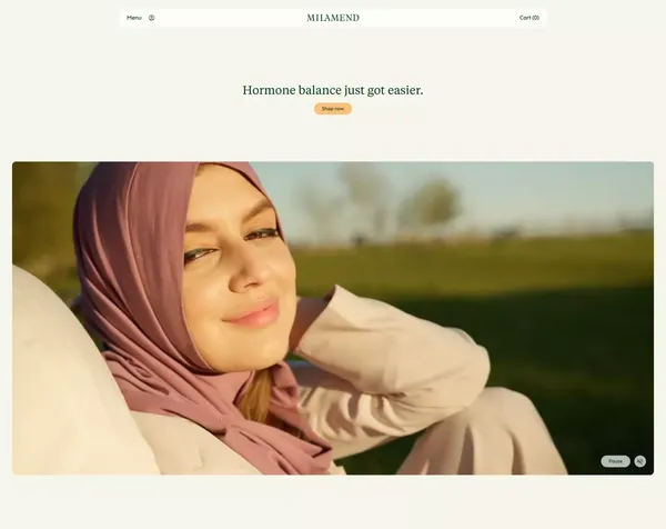 Milamend | Hormone Care Made Simple - Landing design inspiration