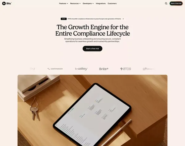 Bits Technology - Landing design inspiration