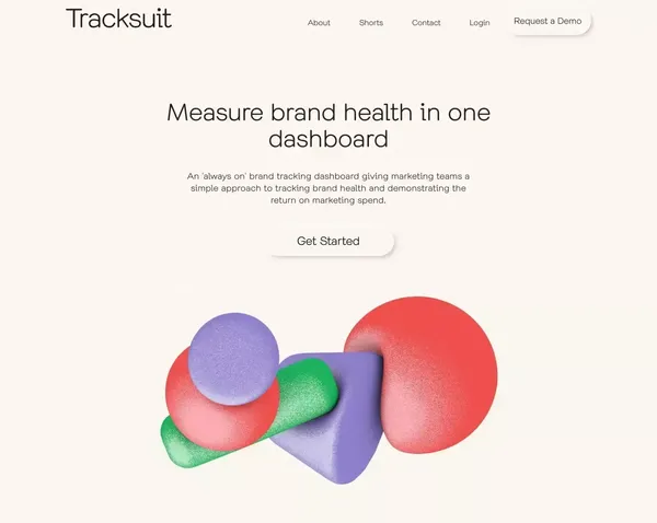 Tracksuit | Measure Brand Health in One Dashboard - Landing design inspiration
