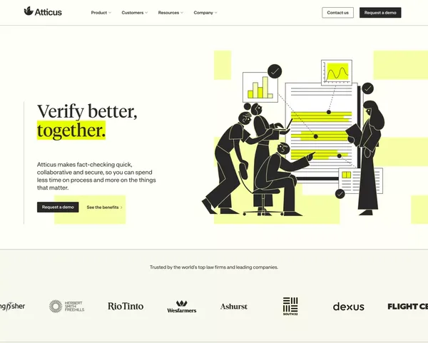 Fact-checking and verification software you can trust - Landing design inspiration