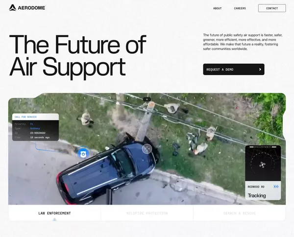 Aerodome - Landing design inspiration