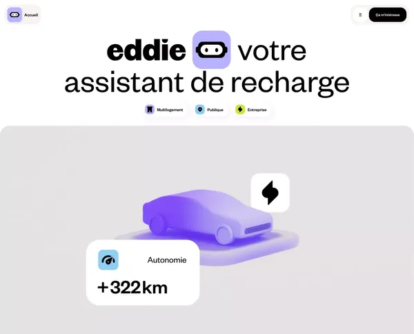Accueil - Eddie - Landing design inspiration