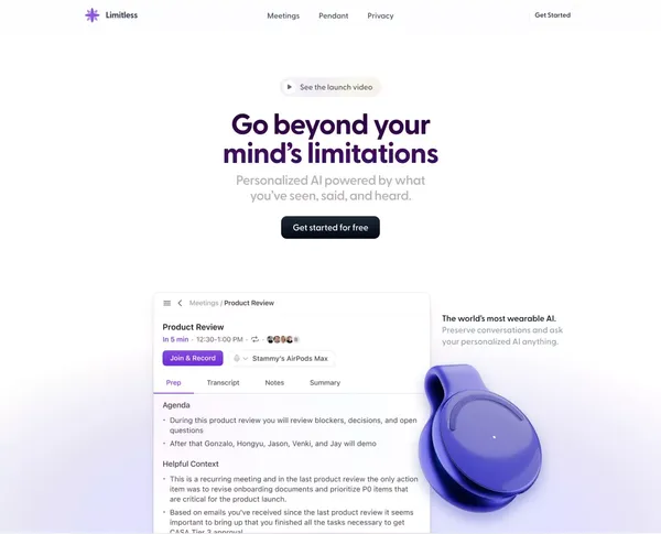 Limitless - Landing design inspiration