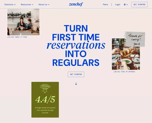 Restaurant software and restaurant management application - Landing design inspiration