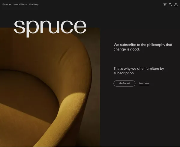 Spruce - Landing design inspiration