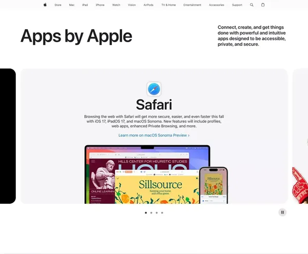 Apps by Apple - Apple - Landing design inspiration