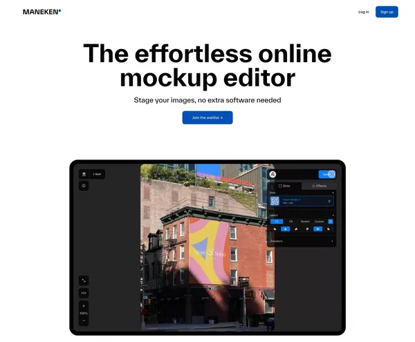 Maneken - Landing design inspiration