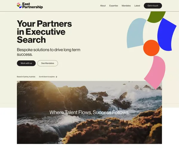 East Partnership - Your Partners in Executive Search - Landing design inspiration
