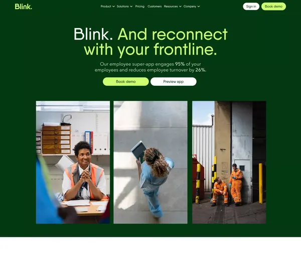 Blink - The Employee Experience App for Everyone | Blink - Landing design inspiration