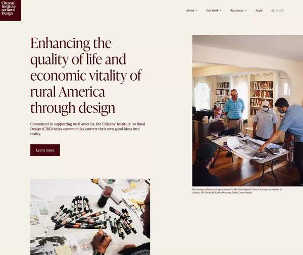 Citizens' Institute on Rural Design - Landing design inspiration